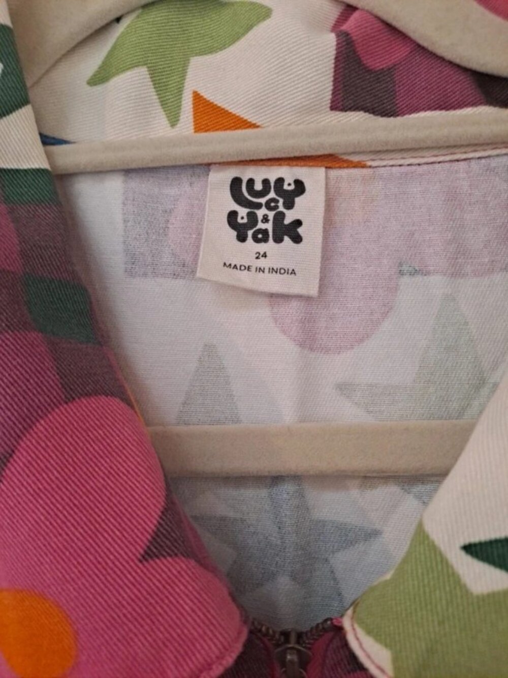 Lucy & Yak Ragan Jumpsuit Young at Heart Print UK 24 NW.US 20 NWOT - Picture 10 of 10